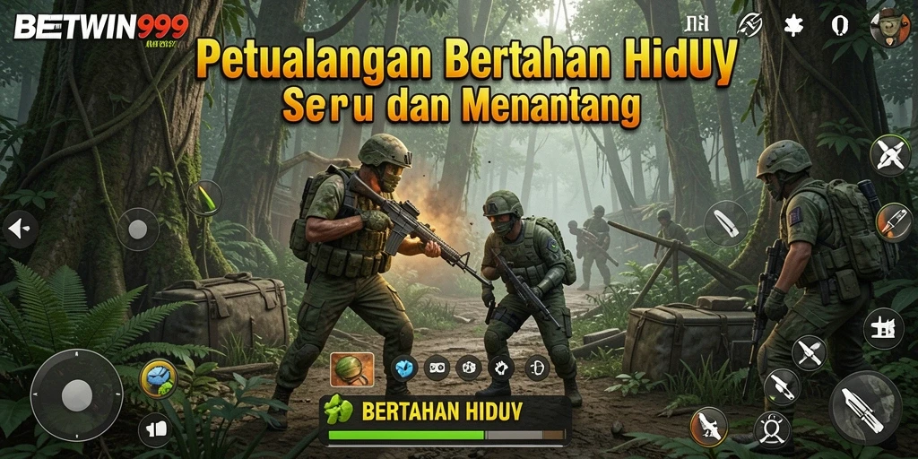 Antarmuka BETWIN999 menampilkan lingkungan alam liar yang realistis.