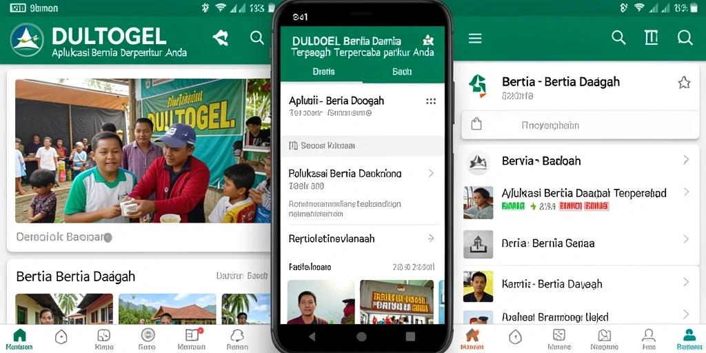 Screenshot dari antarmuka aplikasi DULTOGEL menampilkan berita daerah.