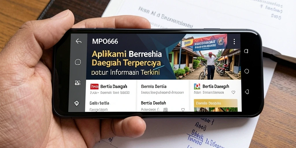 Antarmuka MPO666 dengan berbagai kategori berita daerah yang informatif.