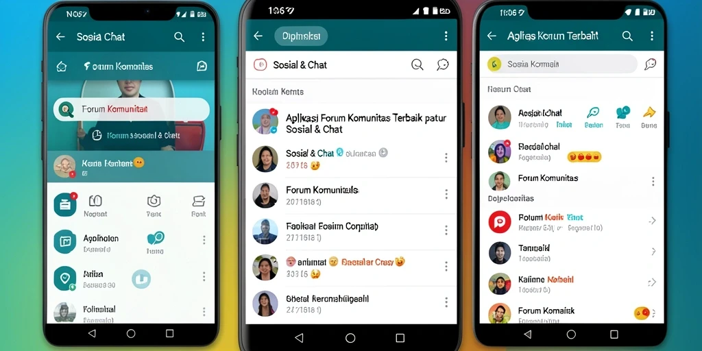 Tampilan antarmuka bersih dan intuitif N06 untuk Forum Komunitas.