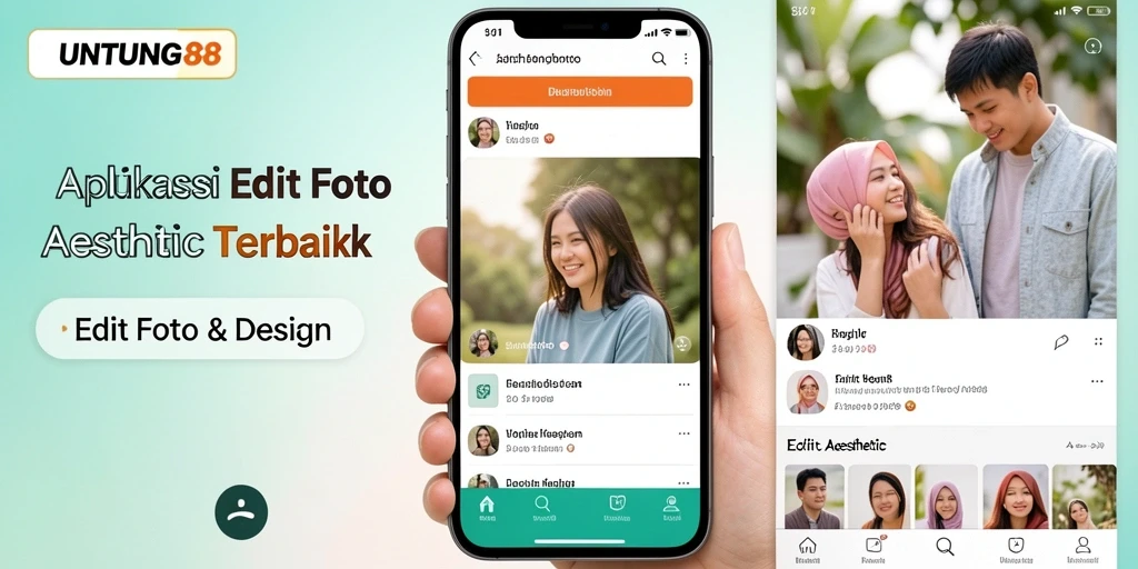 Tampilan antarmuka UNTUNG88 yang user-friendly untuk Edit Foto Aesthetic.