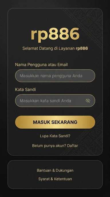 Tampilan halaman login rp886
